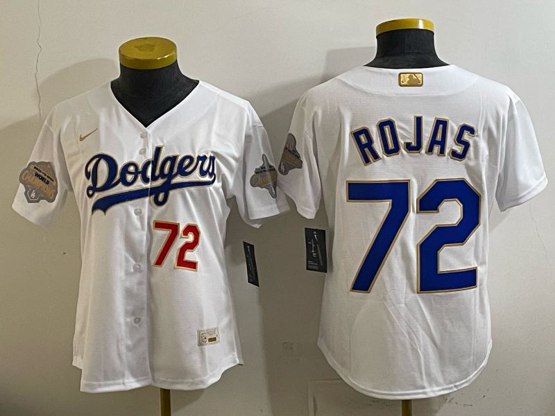 WOMEN Los Angeles Dodgers #72 Rojas white Game 2026 Nike MLB Jersey 0419201
